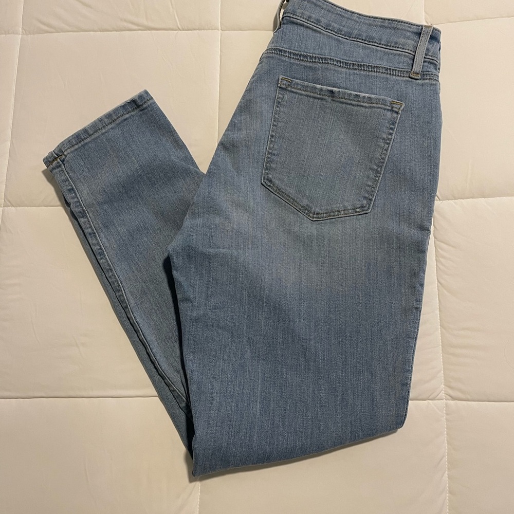 LOFT Light Blue Curvy Skinny Crop Jeans
